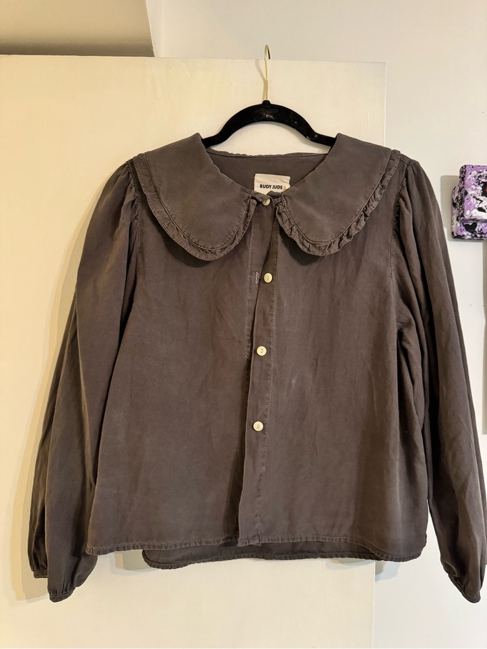 Rudy Jude Women's Washed Charcoal Pony Blouse